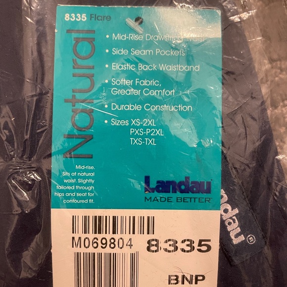 Navy Landeau Scrub Bottoms-New w tags/plastic wrap - Picture 2 of 6